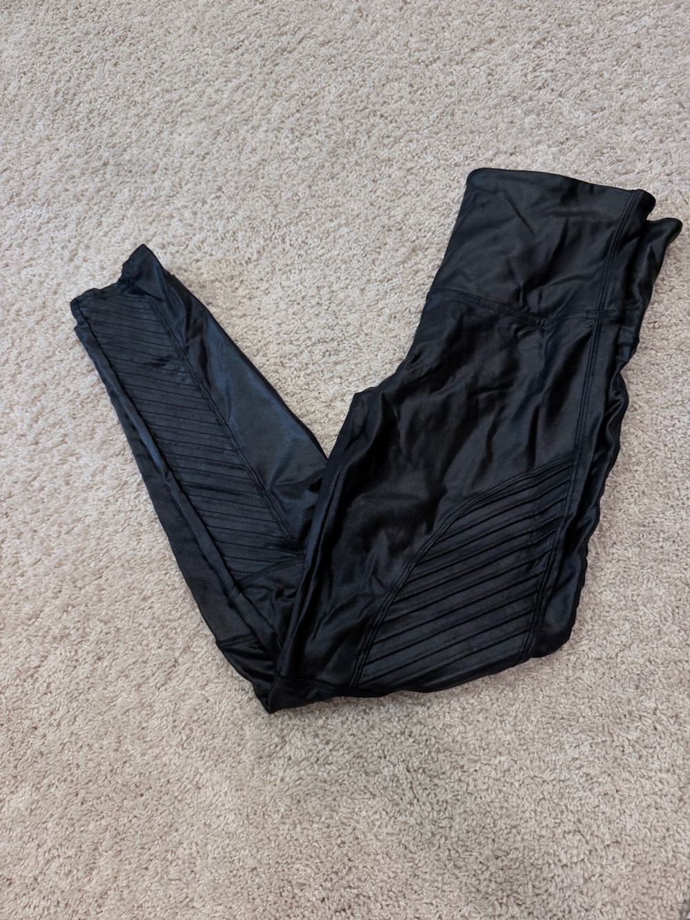 Spanx moto leggings faux leather/ Large